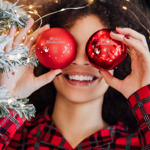 Gravierte Weihnachtskugel - Mein erstes Weihnachten