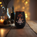 Deko Windlicht aus Glas mit Gravur - Frohe Weihnachten - Personalisiert mit Namen