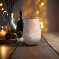Deko Windlicht aus Glas mit Gravur - Frohe Weihnachten - Personalisiert mit Namen