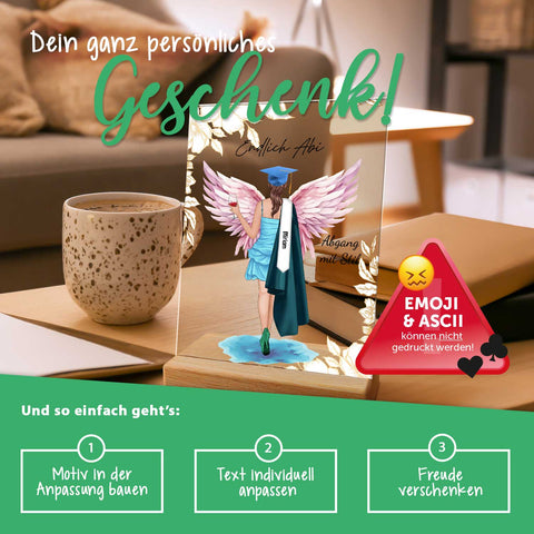 Acrylglas mit Konfiguration - Schulabschluss Bachelor/Master
