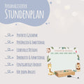 Personalisierter Stundenplan - Tiergruppe mit Namen