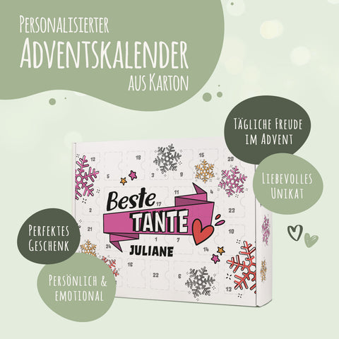 Personalisierter DIY Adventskalender mit Beste/Bester Design zum selbst Befüllen