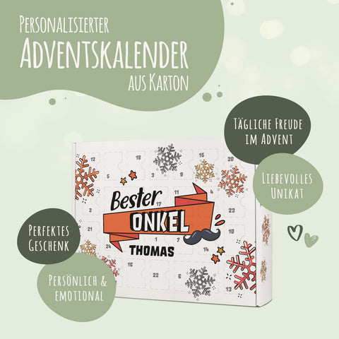 Personalisierter DIY Adventskalender mit Beste/Bester Design zum selbst Befüllen