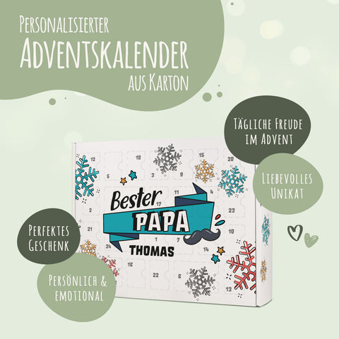 Personalisierter DIY Adventskalender mit Beste/Bester Design zum selbst Befüllen
