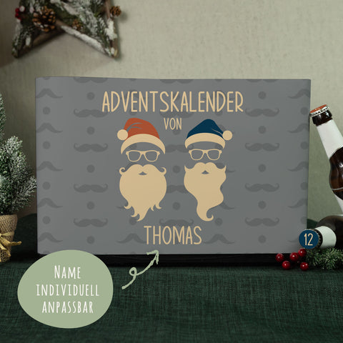 DIY Bierkasten Banderole mit 24 Deckelaufklebern - Cool Santa