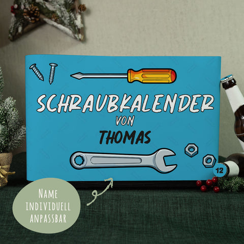 DIY Bierkasten Banderole mit 24 Deckelaufklebern - Schraubkalender