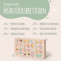 Frühstücksbrettchen mit Druckmotiv & Name - ABC Tiere