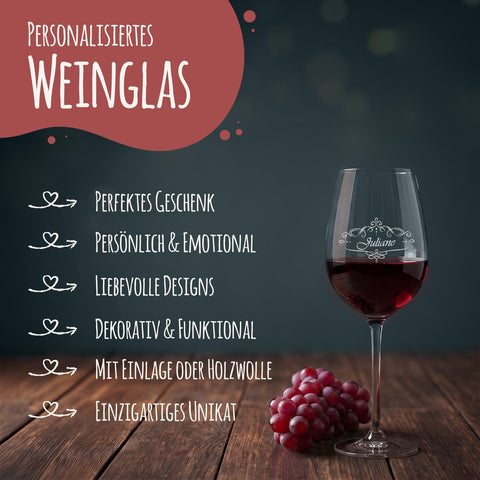 Stölzle Lausitz Weingläser "Vintage Weinranke" mit Namen im Set