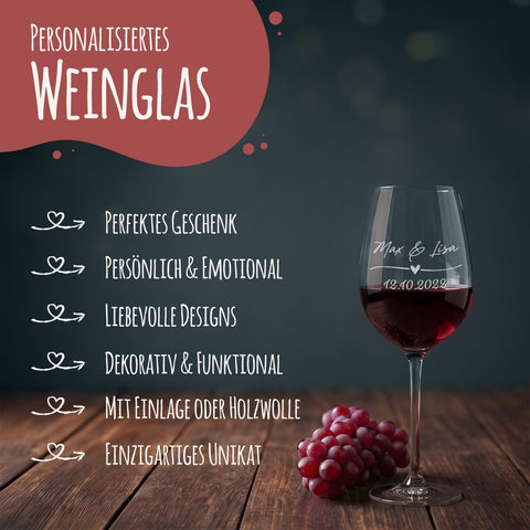 Stölzle Lausitz Weingläser mit Gravur - Hochzeitsauto & Wedding Love als Set
