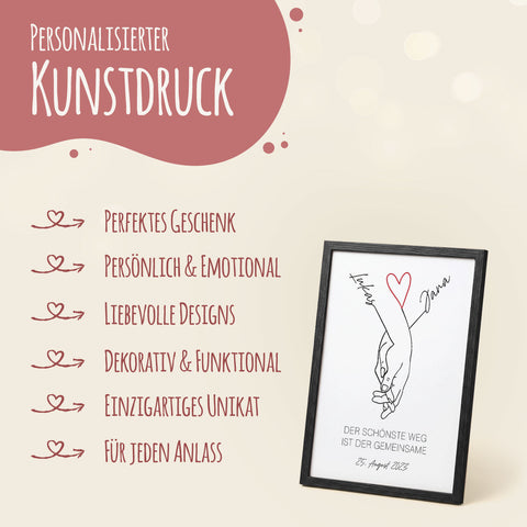 Personalisiertes Poster - Der schönste Weg - Personalisiertes Geschenk