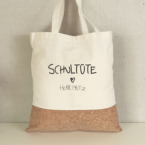 Einkaufstasche Kork - Schultüte