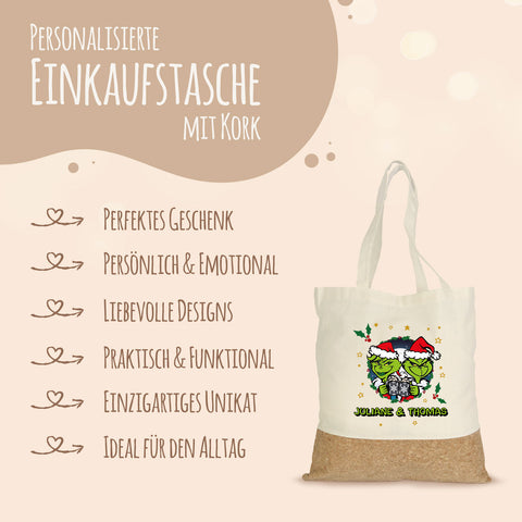 Einkaufstasche Kork - Grinch
