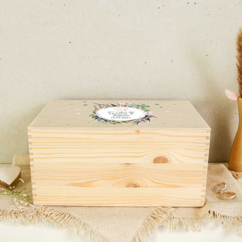 Erinnerungskiste mit UV-Druck im Flower Wedding Design