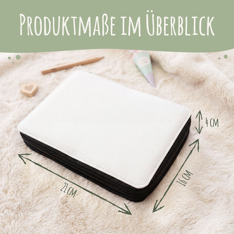 Bedruckte Federmappe für Kinder - Pferd - Personalisiert mit Name