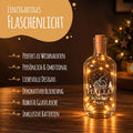 Flaschenlicht mit LED-Lichterkette im Hallo Winter Design - Personalisiert mit Namen