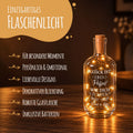 Flaschenlicht mit LED-Lichterkette und Gravur "Glück ist einen Papa wie dich zu haben"