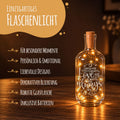 Flaschenlicht mit LED-Lichterkette und Gravur "Love you always"