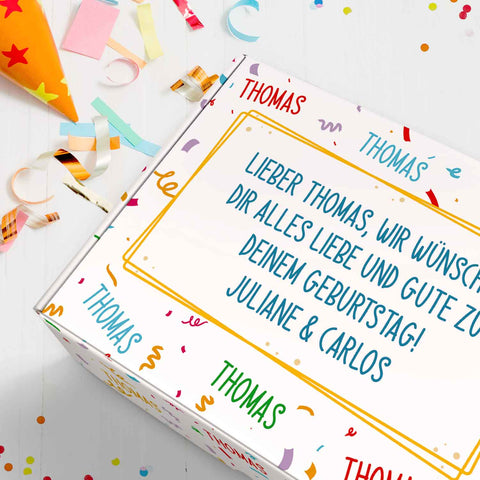 Personalisierte DIY Geschenkbox - Geburtstag mit Wunschtext