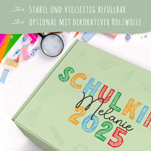 Personalisierte Geschenkbox - Schulkind Kreide - Einschulung