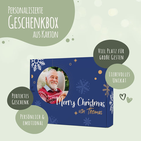Personalisierte DIY Geschenkbox Fotomotiv Kreis mit Foto & Namen