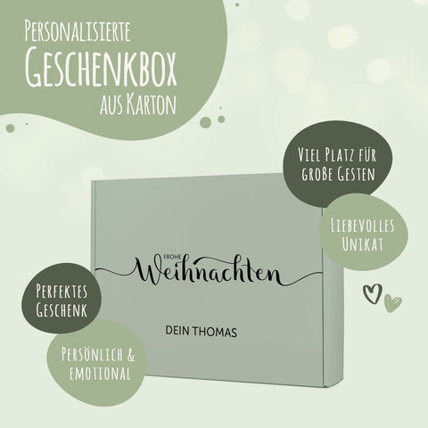 Personalisierte DIY Geschenkbox - Frohe Weihnachten mit Wunschtext