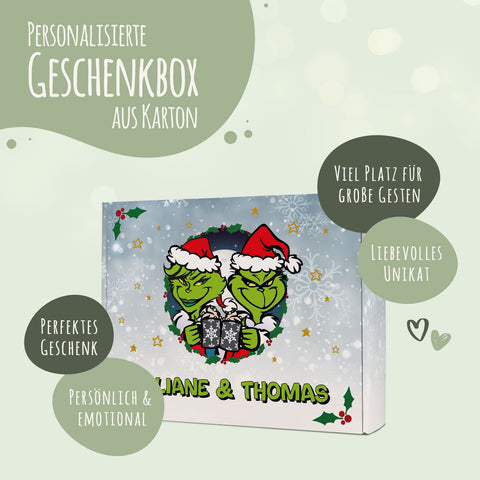 Personalisierte DIY Geschenkbox Grinch mit Namen