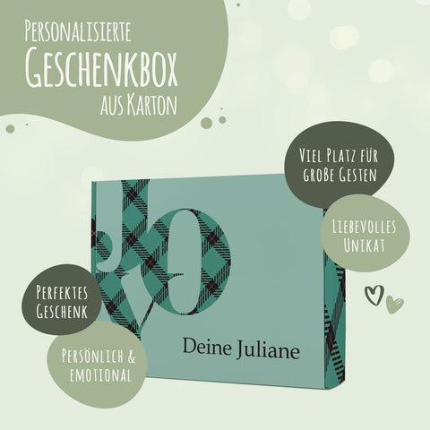 Personalisierte DIY Geschenkbox im Joy Design mit Wunschtext