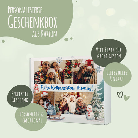 Personalisierte DIY Geschenkbox mit 4 Fotos & Wunschtext