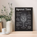 Holzschild mit Aperol Spritz Motiv - Aperol Rezepte - Geschenk für Aperol Liebhaber