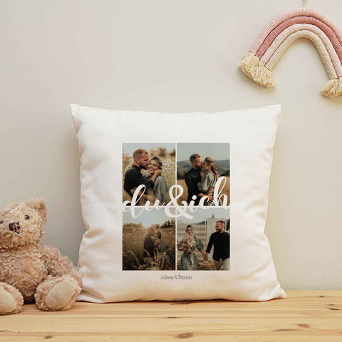 Bedrucktes Kissen "Du & Ich" mit eigenem Foto