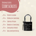 Liebesschloss in Schwarz mit Gravur