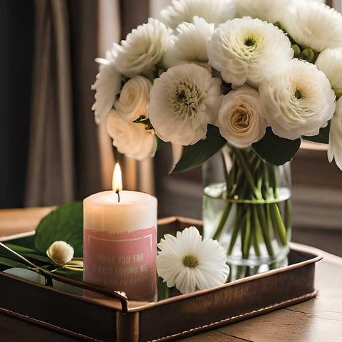 Kleine Kerze mit Spruch "Thank You for always Loving Me"
