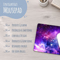 Bedrucktes Mousepad im Galaxy Design