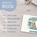 Bedrucktes Mousepad - They See Me Aperolin mit Namen