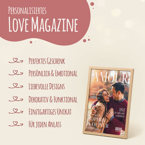 Personalisiertes Poster - Love Magazine - Personalisiertes Geschenk mit Foto
