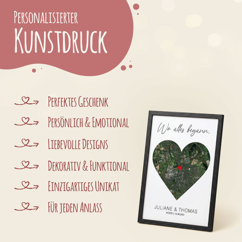 Personalisiertes Poster - Wo alles begann - Personalisiertes Geschenk