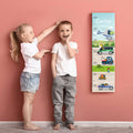 Messlatte mit Namen für Kinder im Polizei Design
