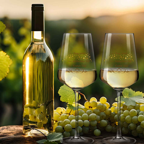 Leonardo Weingläser mit UV-Druck - Schlechter Tag, Guter Tag im Set