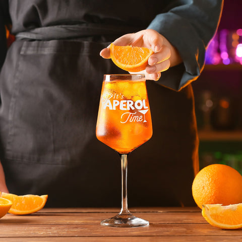 Leonardo Weinglas mit Gravur "It's Aperol Time" Design
