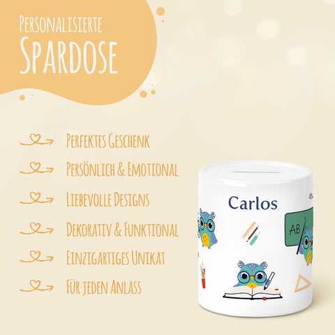 Spardose aus Keramik - Eule