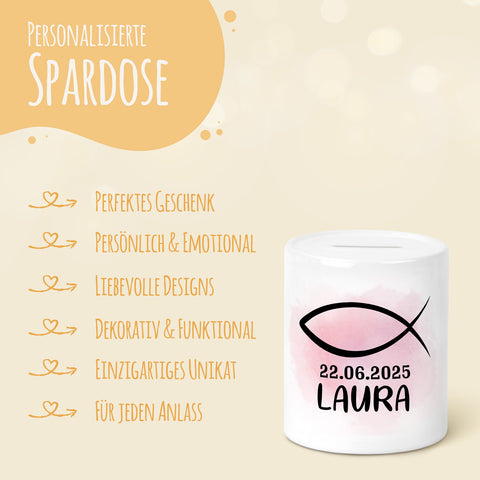 Spardose aus Keramik - Konfirmation