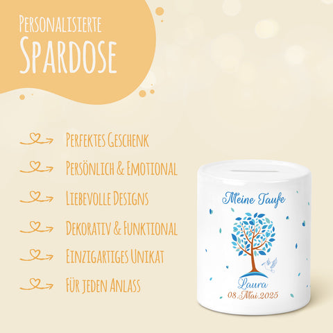 Spardose aus Keramik - Lebensbaum