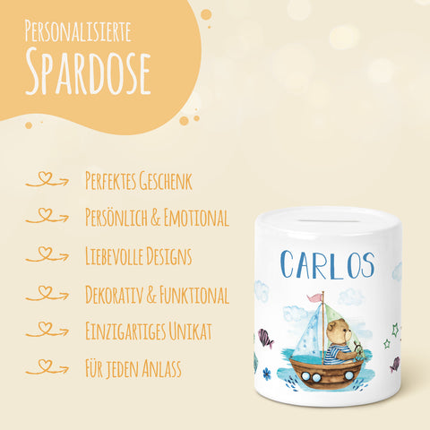Spardose aus Keramik - Seebär