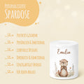 Personalisierte Keramik-Spardose Waldtiere V2 – Otter