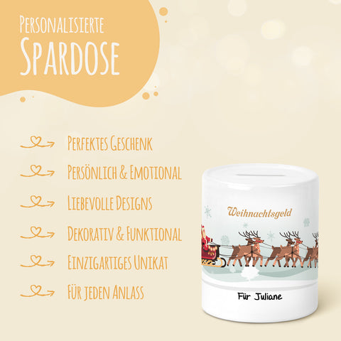 Spardose aus Keramik - Weihnachtsgeld