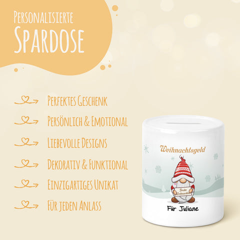 Spardose aus Keramik - Weihnachtsgeld
