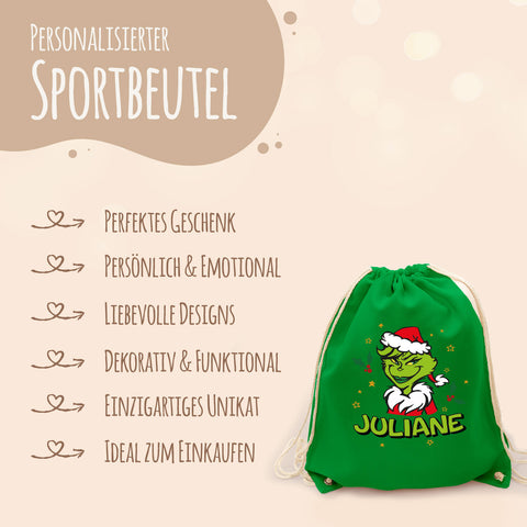 Personalisierter Turnbeutel - Grinch