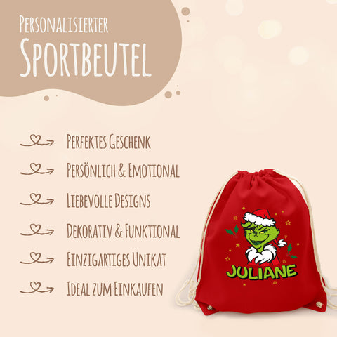 Personalisierter Turnbeutel - Grinch