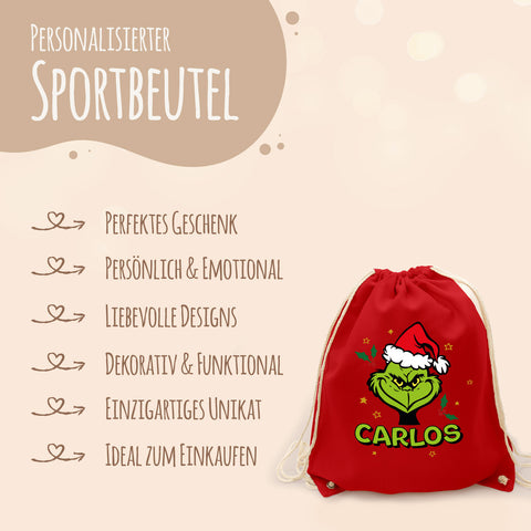 Personalisierter Turnbeutel - Grinch