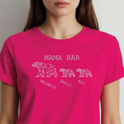 Personalisiertes T-Shirt für Damen - Mama Bär